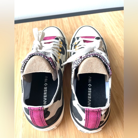 Converse Women Lift Platform All Star Low Sneaker Animal Print Size 6 - Picture 10 of 13